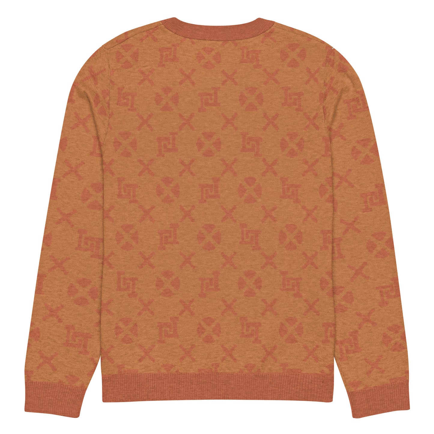 Lobo LeBlanc Orange Jacquard Knitted Sweater