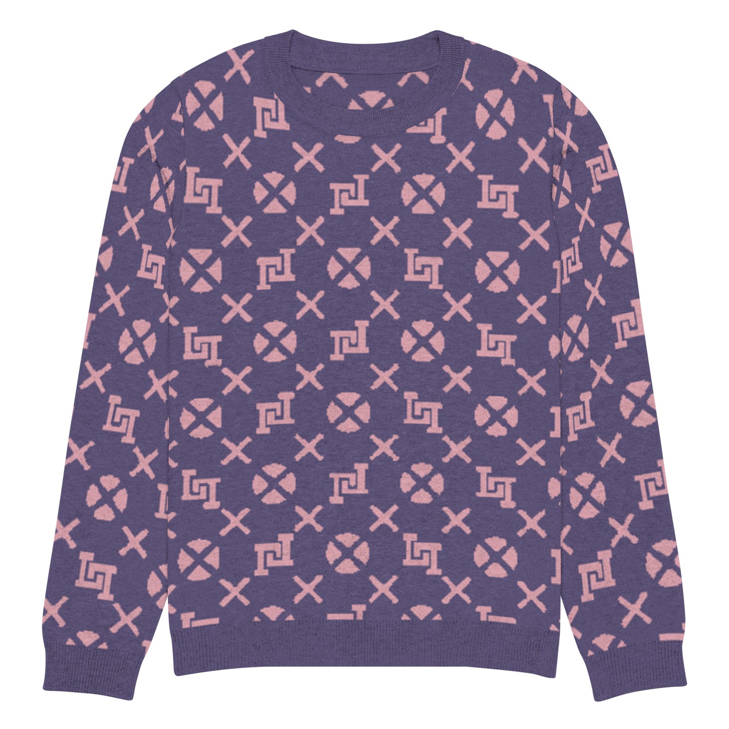 Lobo LeBlanc Violet Jacquard Knitted Sweater