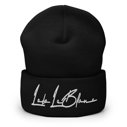 Black LL Signature Embroidered Beanie