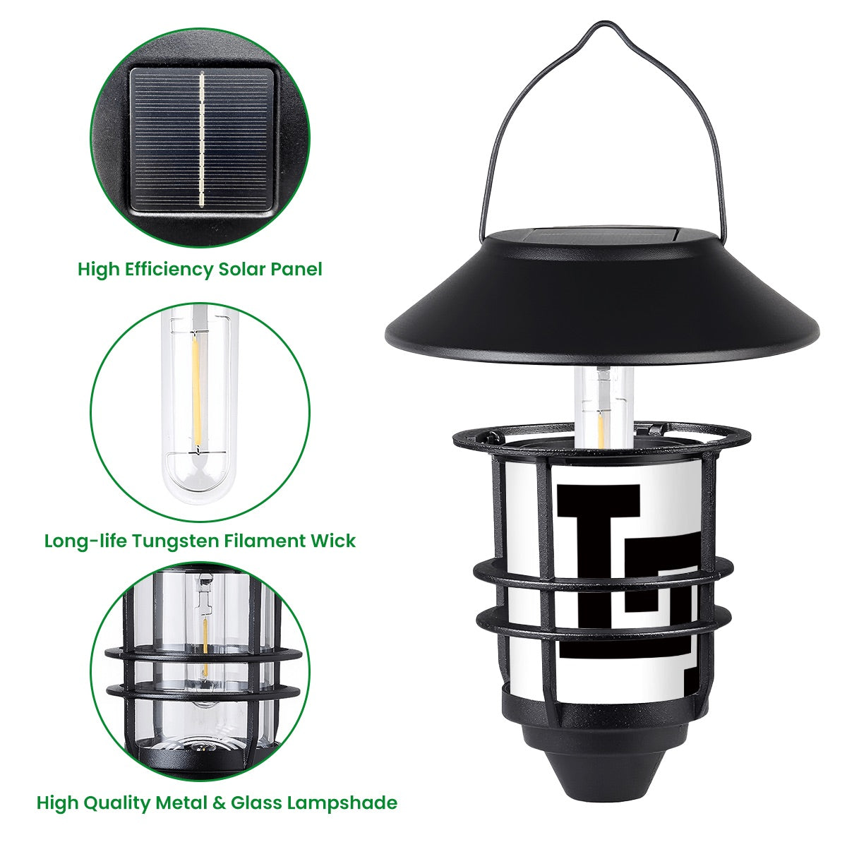 Lobo LeBlanc Logo Hanging Solar Lights