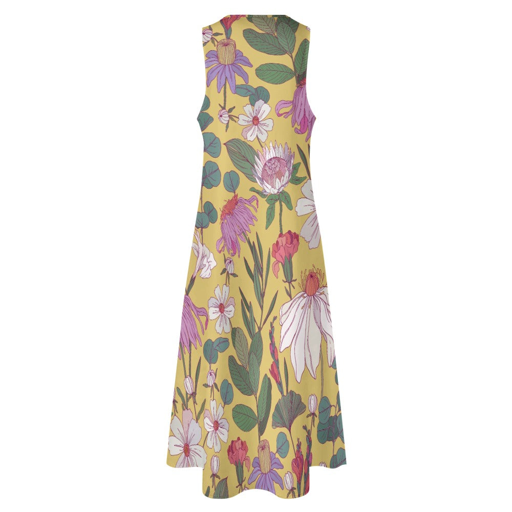 Lobo LeBlanc Stealth Maxi Yellow Long Dress