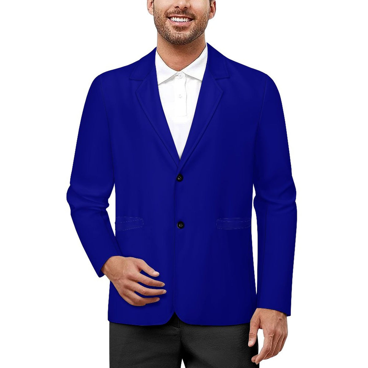 NAVY BLUE 260gsm Two Button Suit(All-Over Printing)
