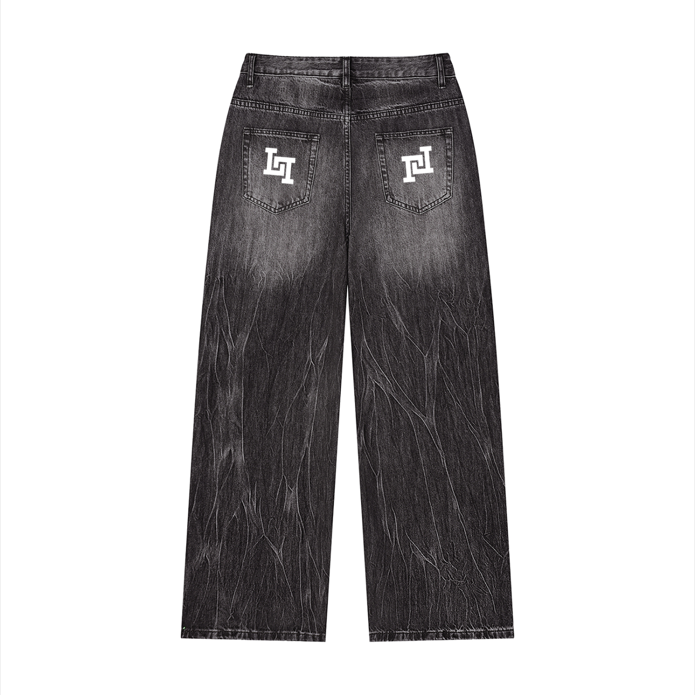 Men’s Vintage Wash Wide Leg Jeans
