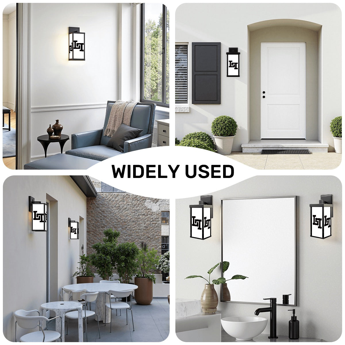 Lobo LeBlanc Double L Logo Patio Wall Light