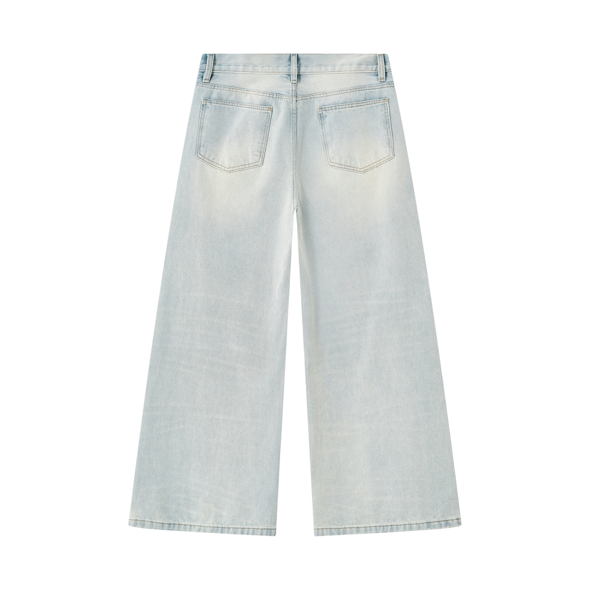 Men's Lobo LeBlanc Vintage Wash Wide Leg Denim Jeans