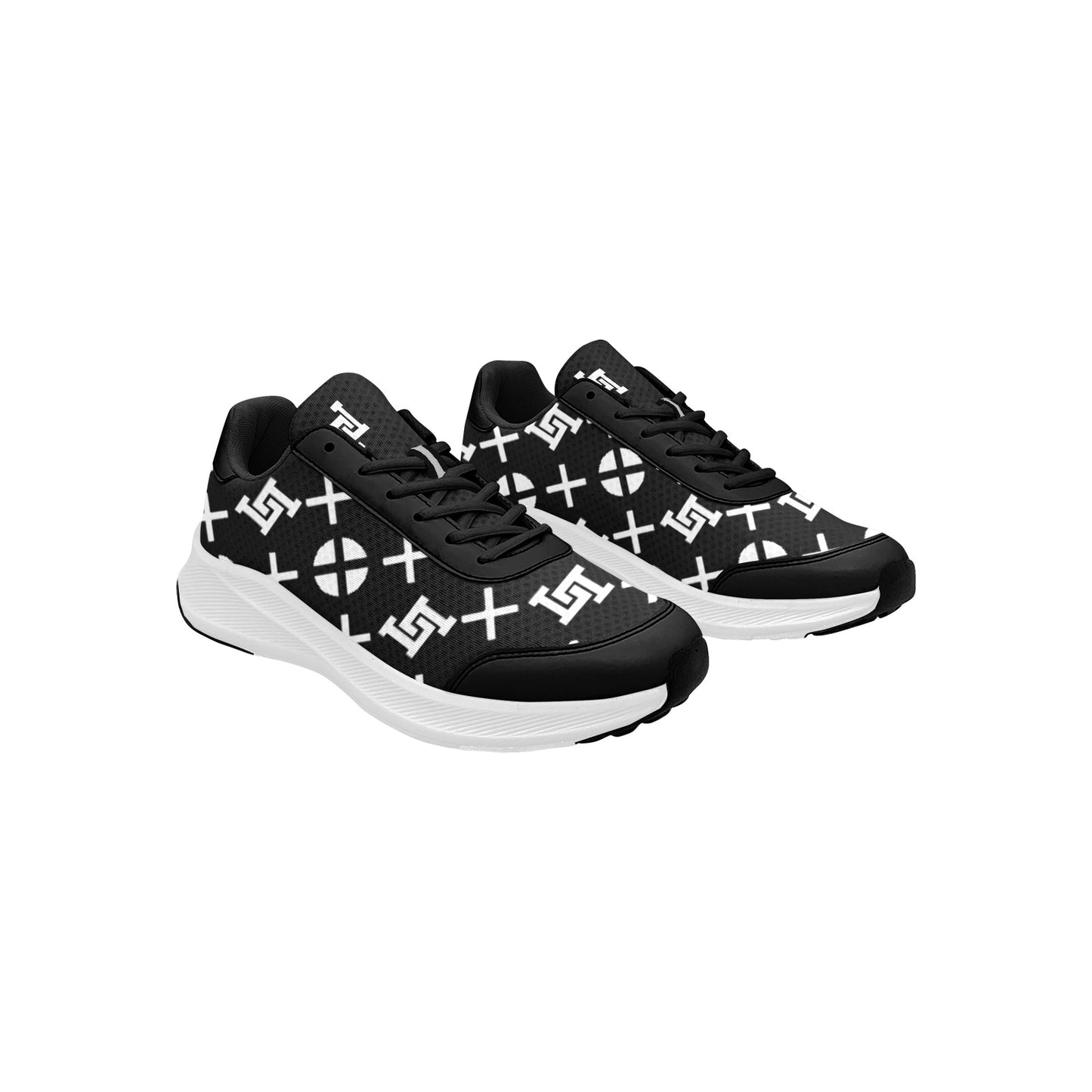 Men's Lobo LeBlanc Black Monogram Running Shoes