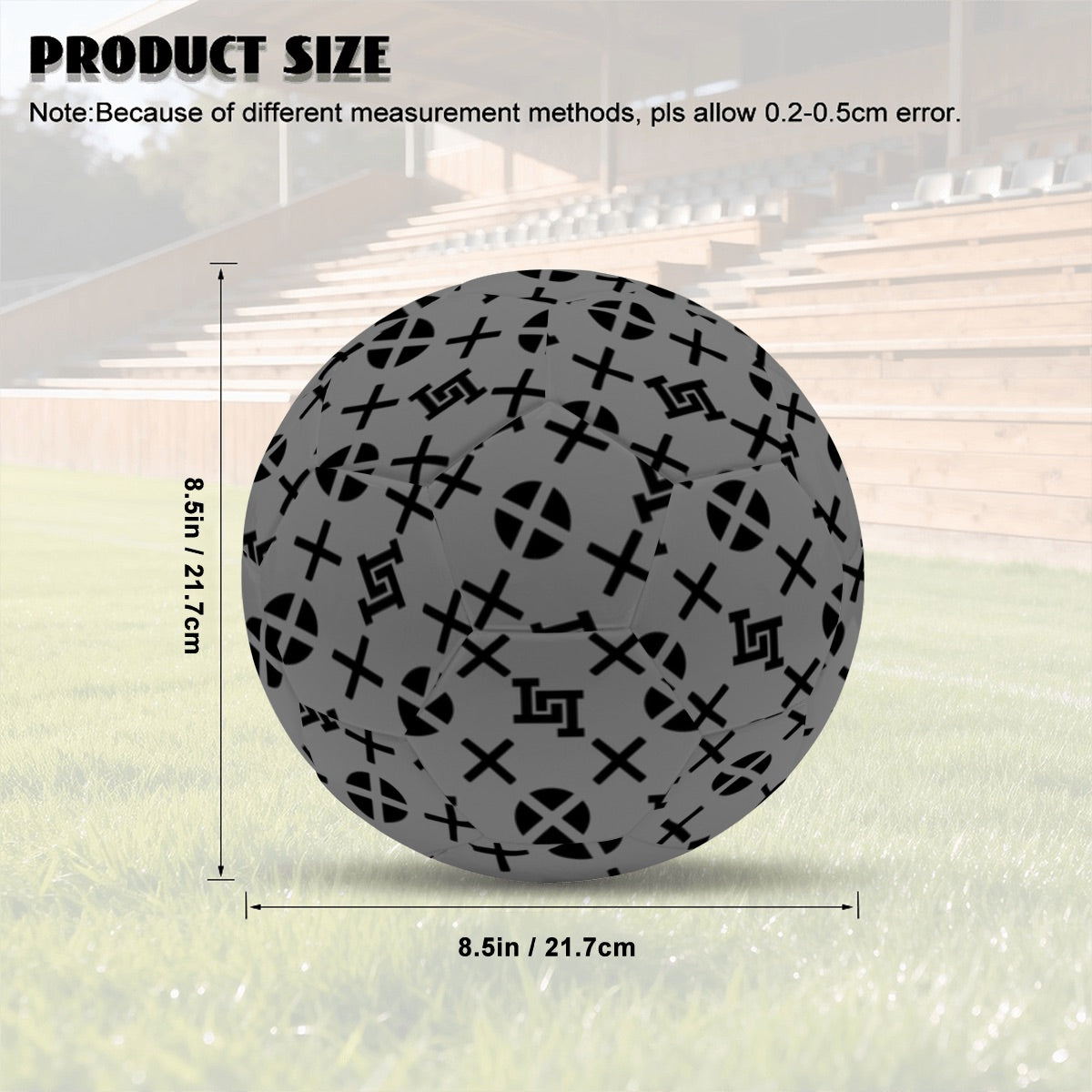Lobo LeBlanc Gray Monogram Training Soccer Ball