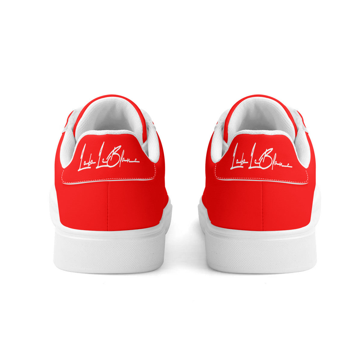 Lobo LeBlanc Unisex Premium Synthetic Red Leather Sneakers