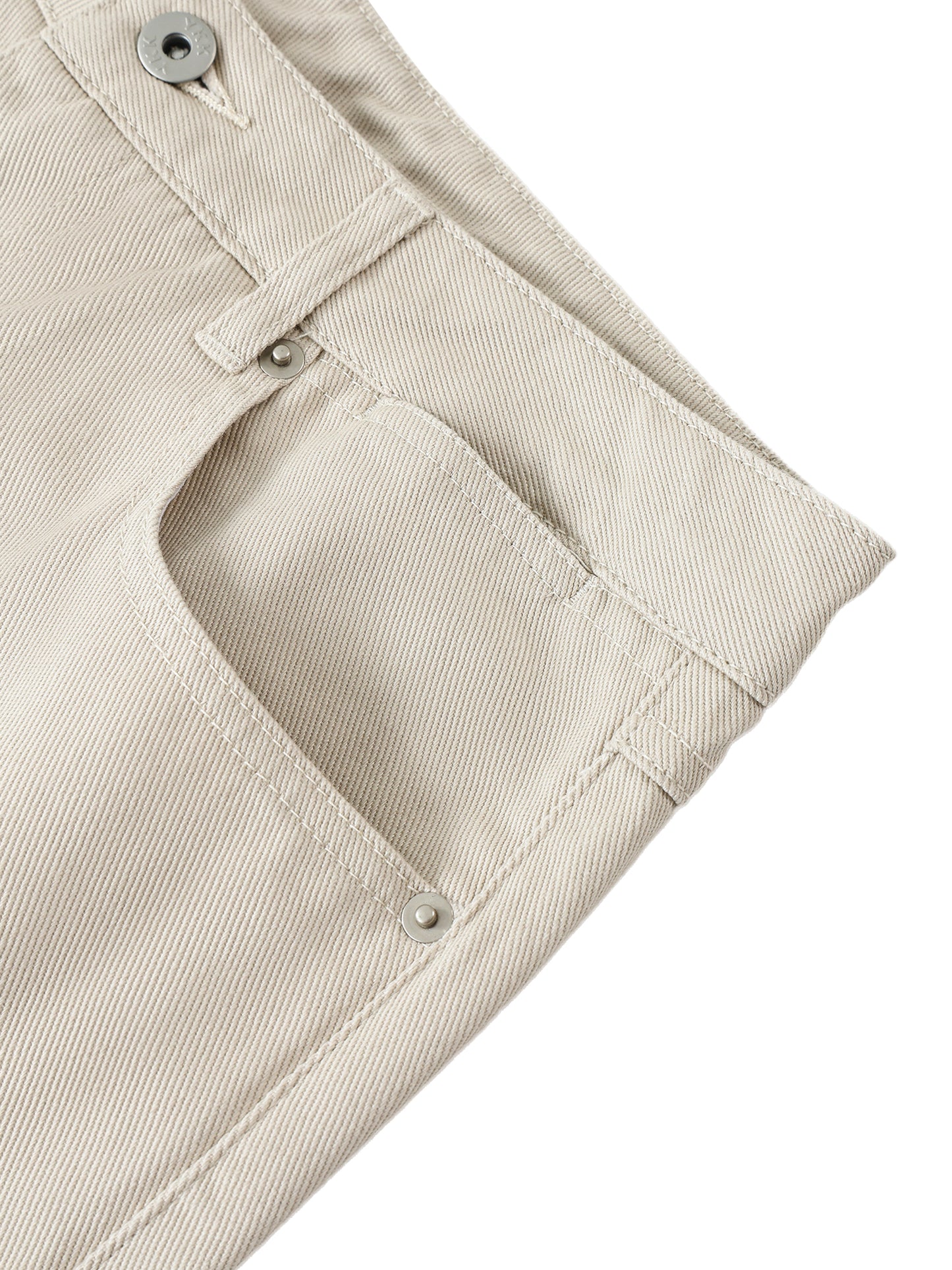 Men's Lobo LeBlanc Pale Khaki Heavyweight Cotton Straight Leg Pants