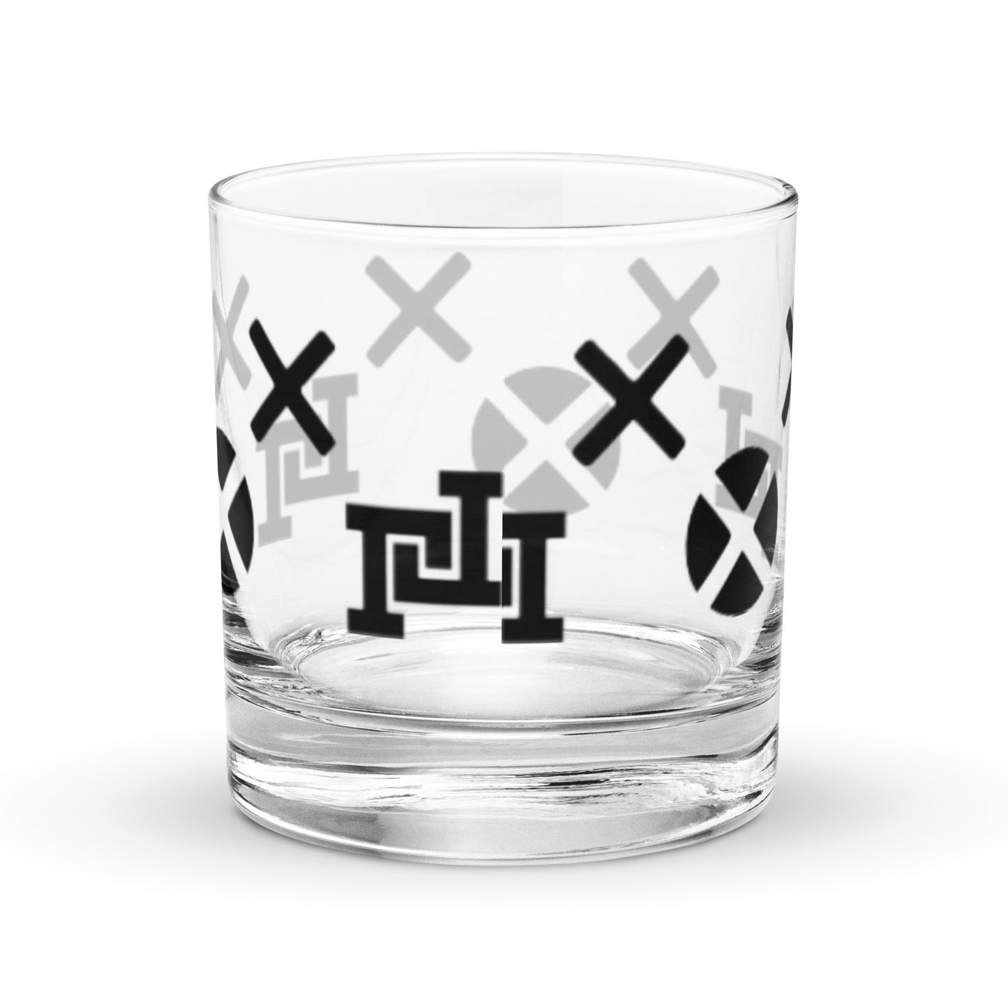 Lobo LeBlanc Black Monogram Rocks Glass