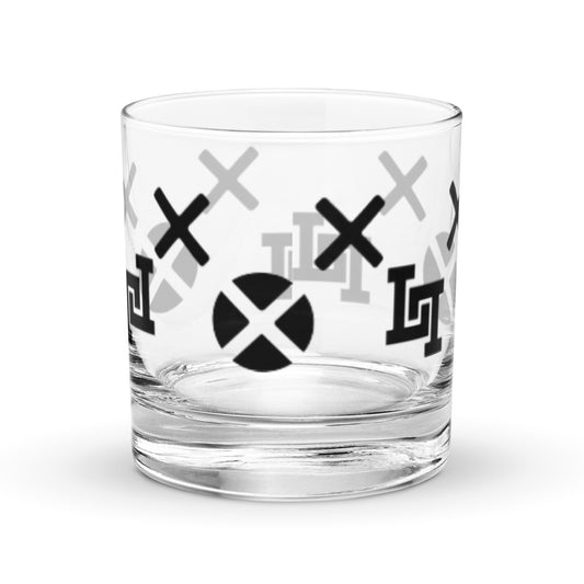 Lobo LeBlanc Black Monogram Rocks Glass