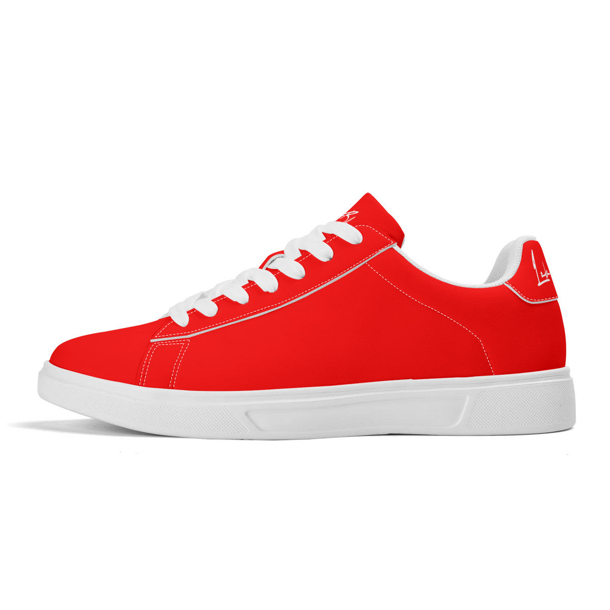 Lobo LeBlanc Unisex Premium Synthetic Red Leather Sneakers