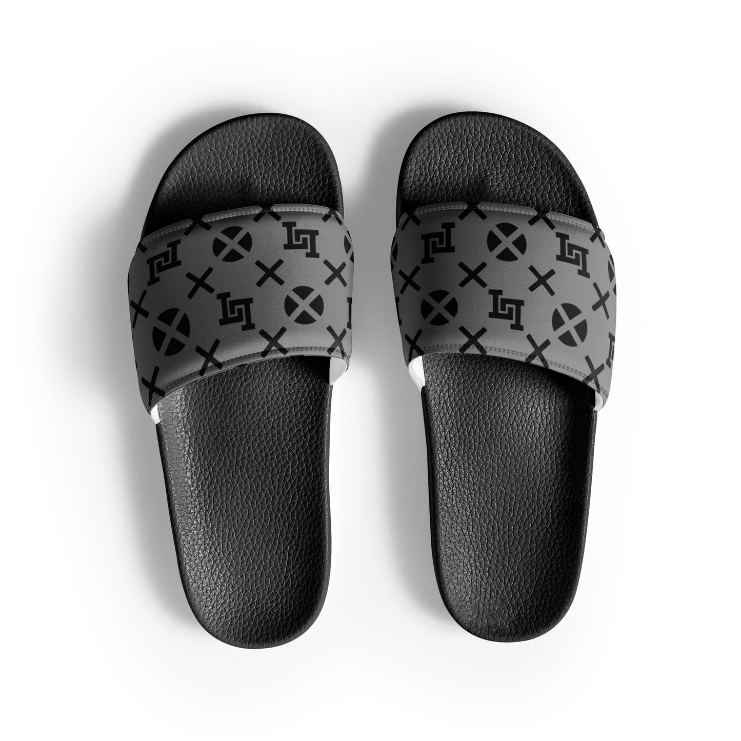 Women's Gray Monogram Slide Sandal